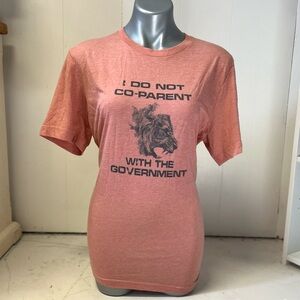 *NEW* “I don’t co-parent with the government “ size large, peach, Bella canvas